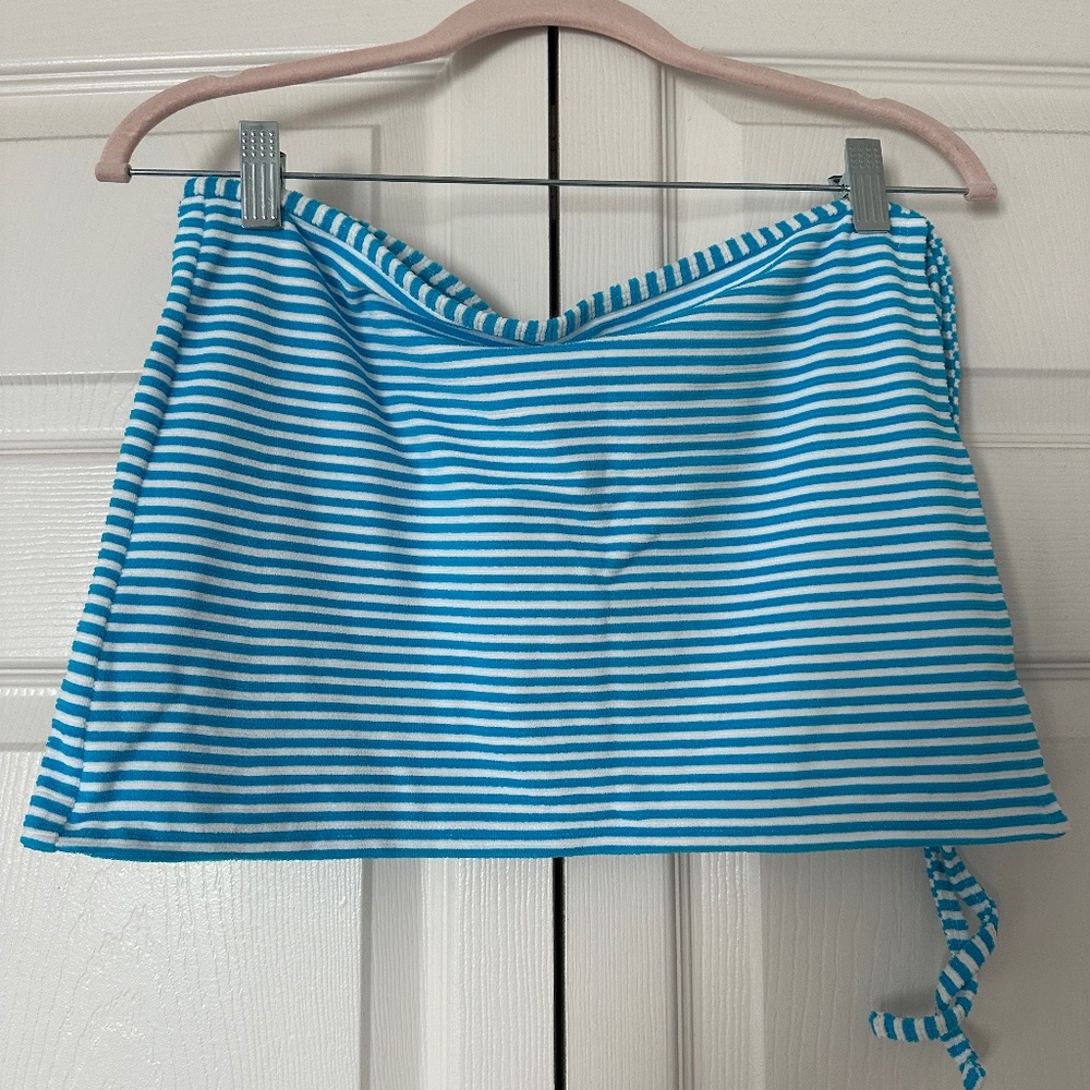Solid and Striped Blue striped Bathing Suit Coverup